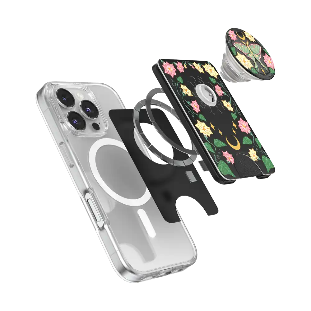 Moon Flower — MagSafe PopWallet+