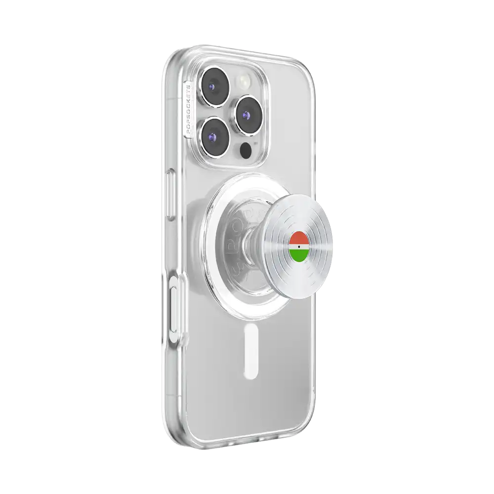 Backspin Aluminum 45rpm Silver — MagSafe PopGrip