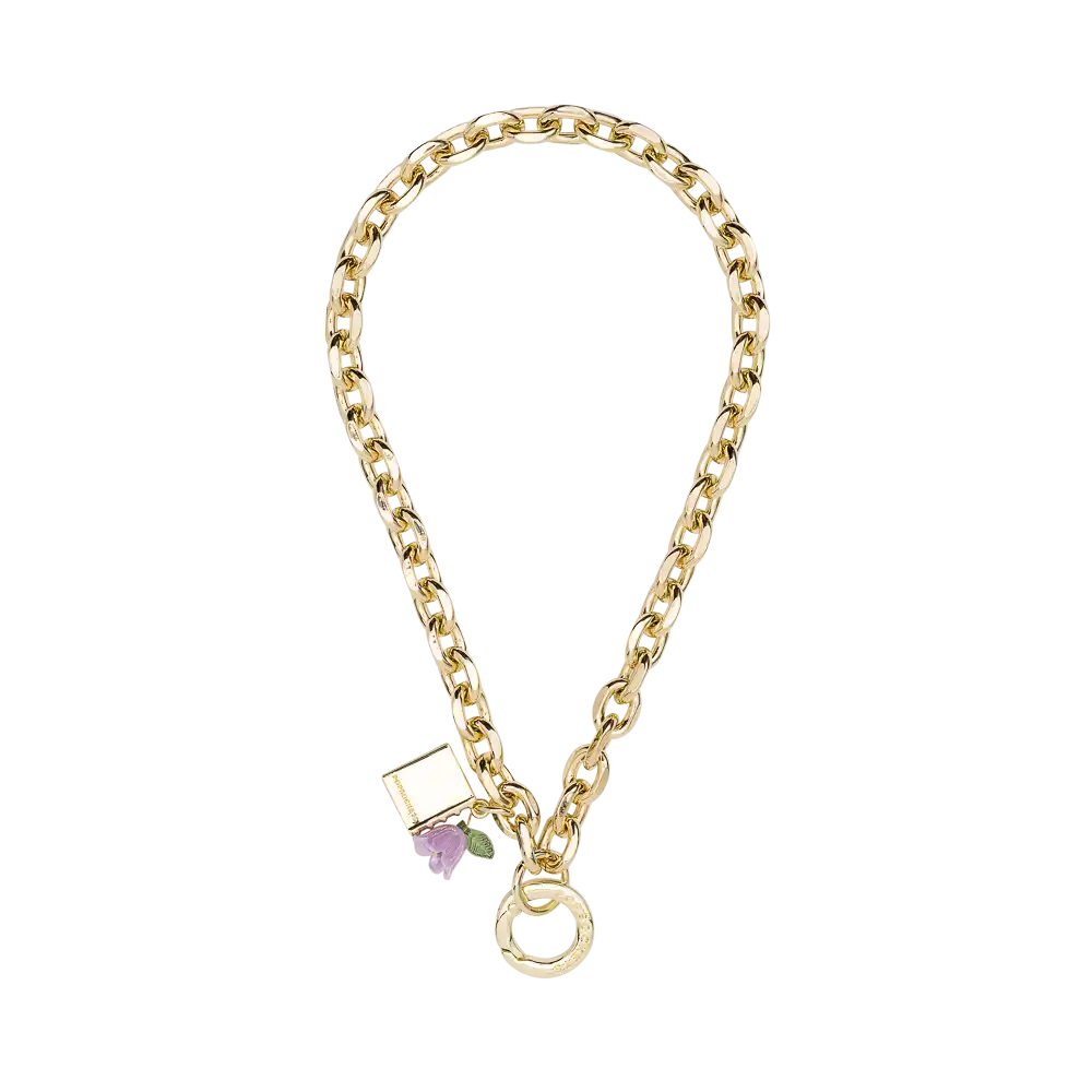 Coral Pearl Clam Charm — Phone Wristlet