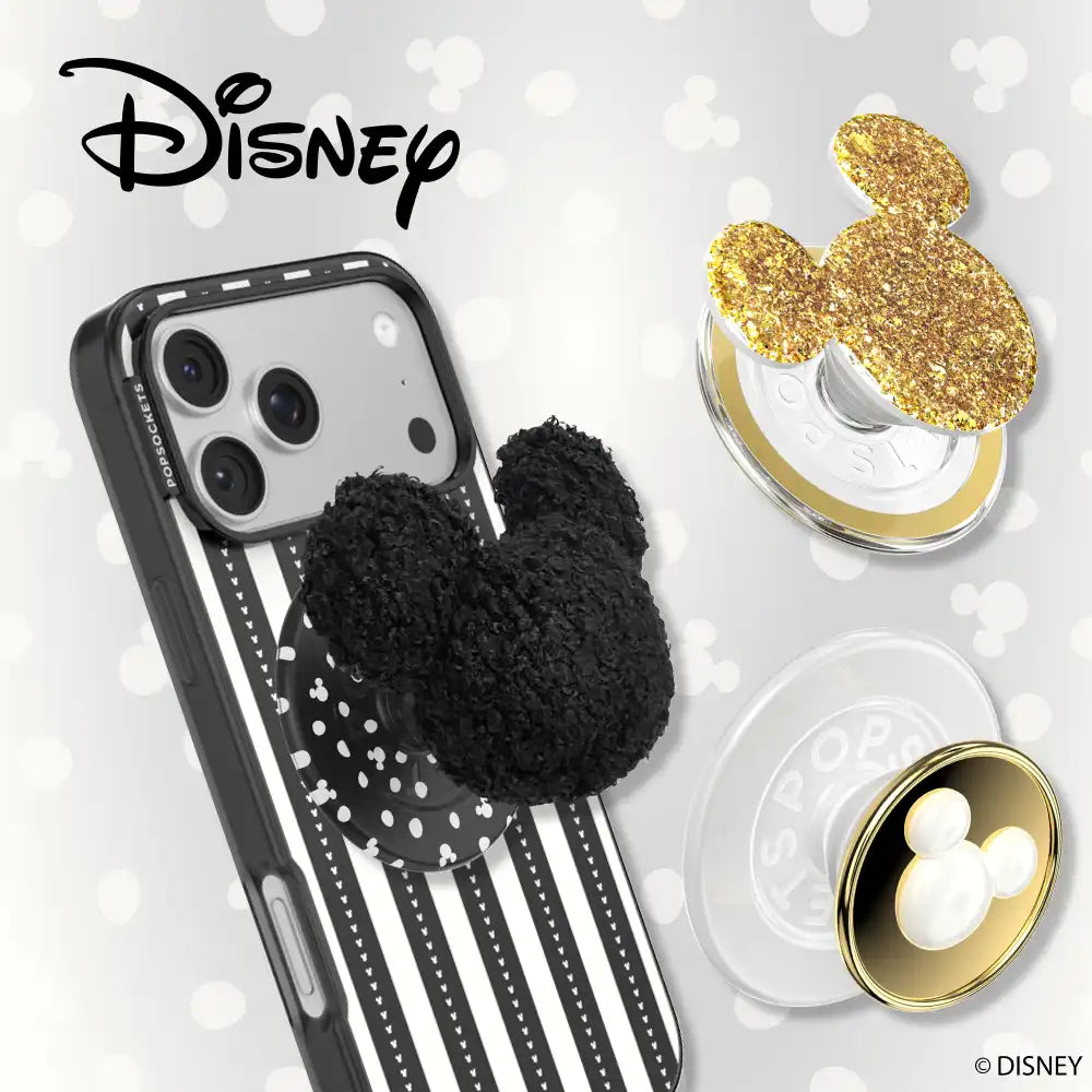 Plush Mickey Black — MagSafe PopGrip