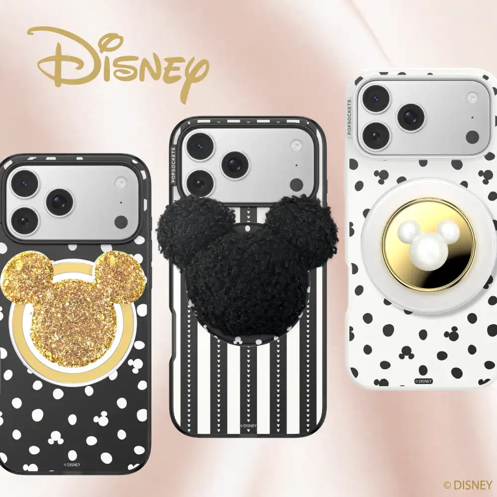 Plush Mickey Black — MagSafe PopGrip