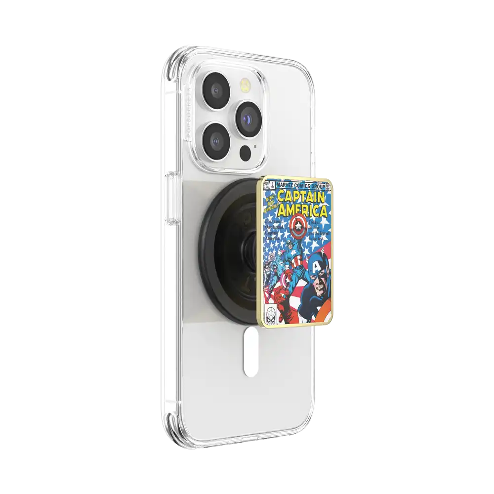 Enamel Captain America Comic Book — MagSafe PopGrip
