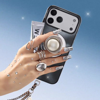 Silver Box Chain — Phone Wristlet