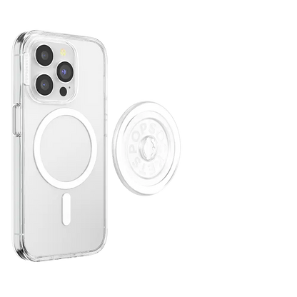 Clear Glitter Silver — MagSafe Round Base