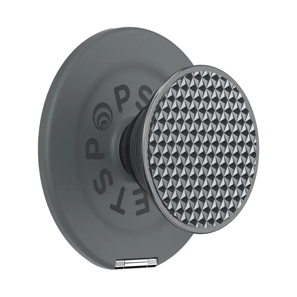 Aluminum Knurl Gunmetal — MagSafe Kick-Out Grip & Stand