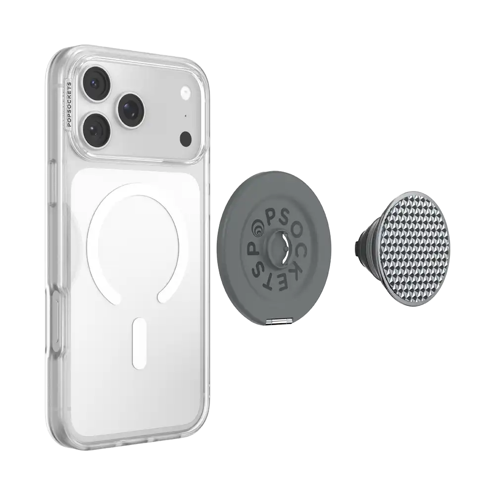 Aluminum Knurl Gunmetal — MagSafe Kick-Out Grip & Stand