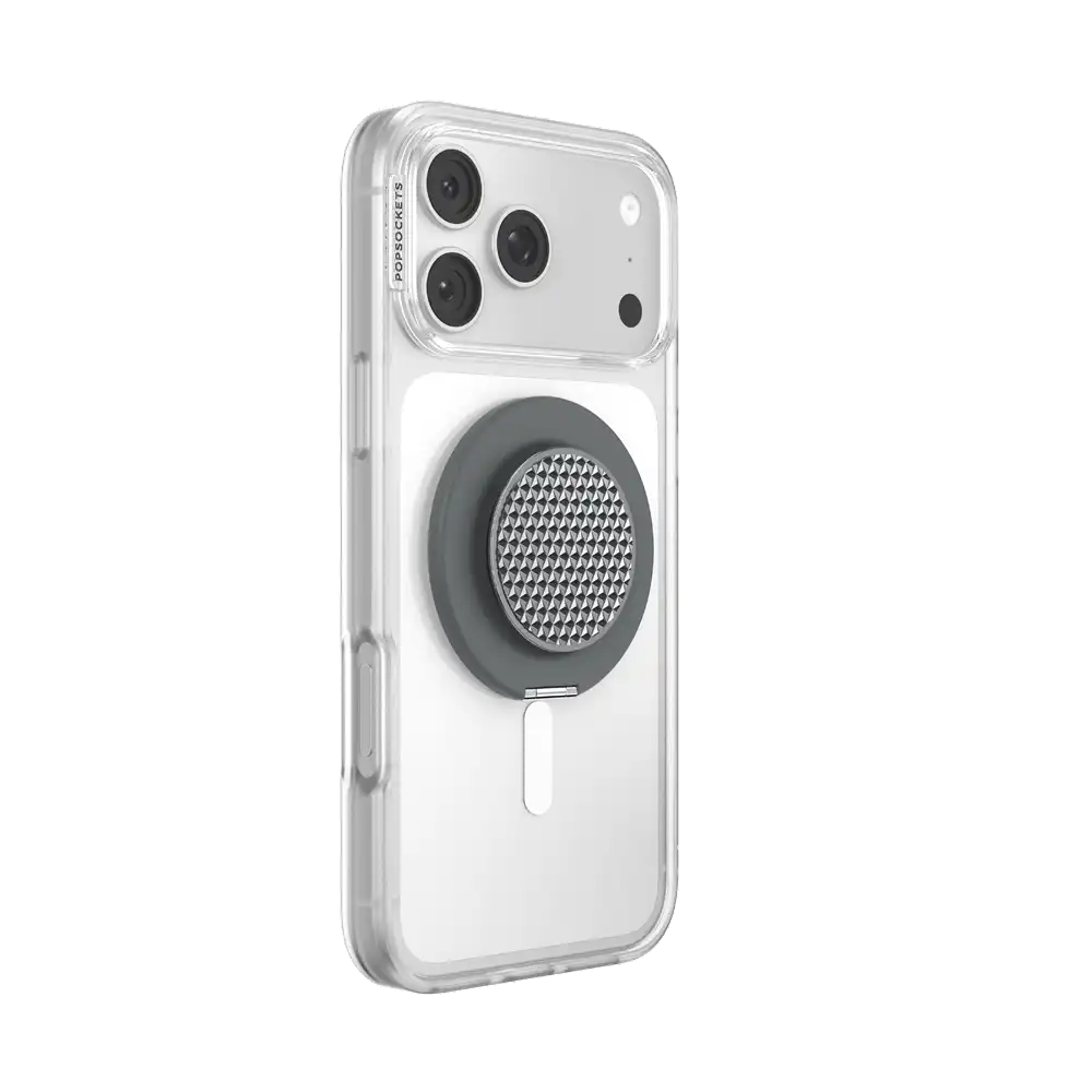 Aluminum Knurl Gunmetal — MagSafe Kick-Out Grip & Stand