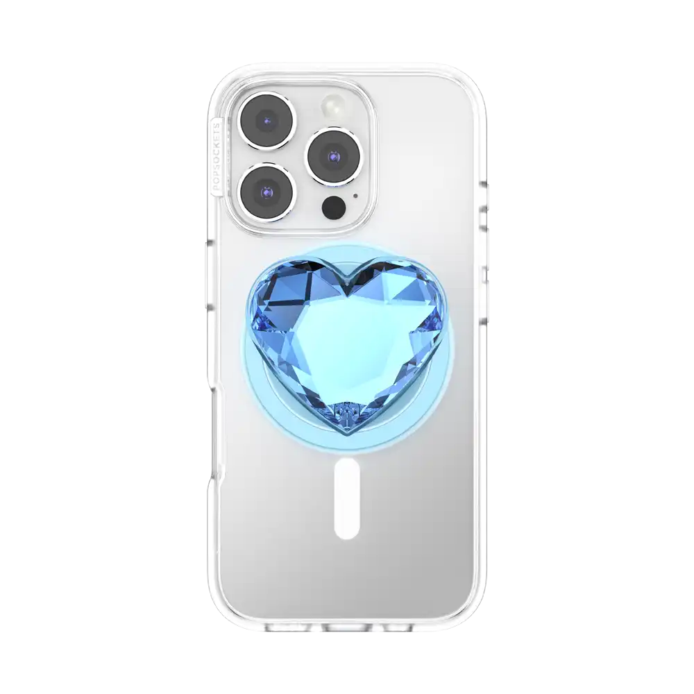 Crystal Heart Frost — MagSafe PopGrip