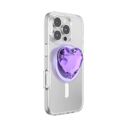 Crystal Heart Lavender — MagSafe PopGrip