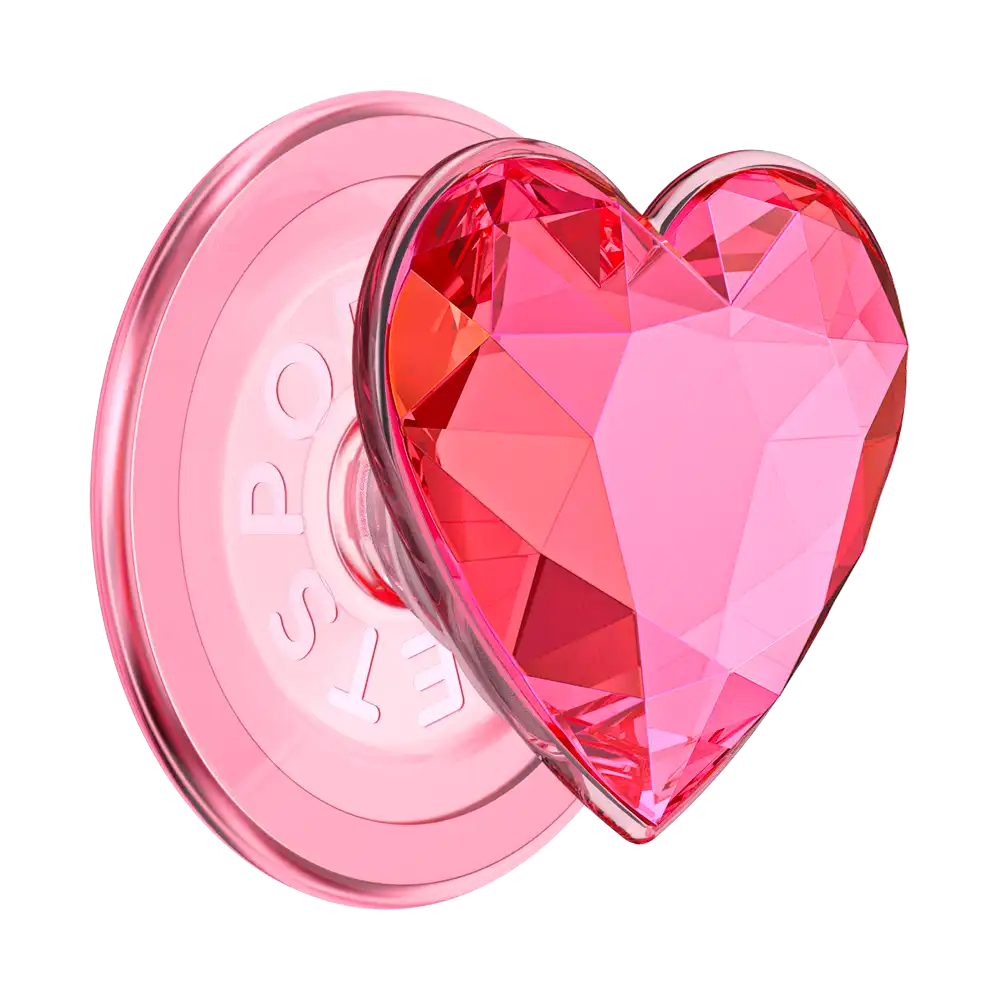 Crystal Heart Rosso — MagSafe PopGrip