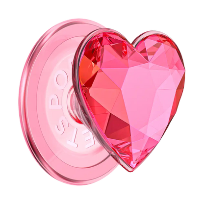 Crystal Heart Rosso — MagSafe PopGrip