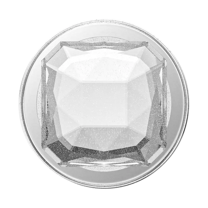 Dichroic Pillow Cut Clear Glitter — MagSafe PopGrip