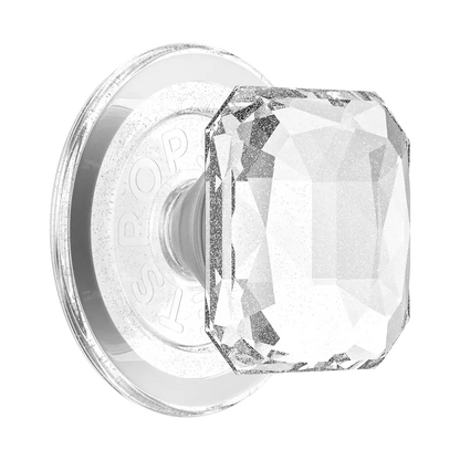 Dichroic Pillow Cut Clear Glitter — MagSafe PopGrip