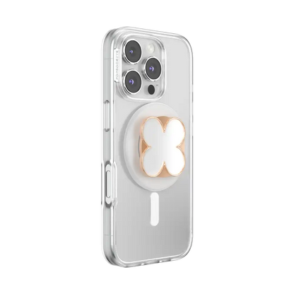 Enamel Clover Rose Gold — MagSafe PopGrip