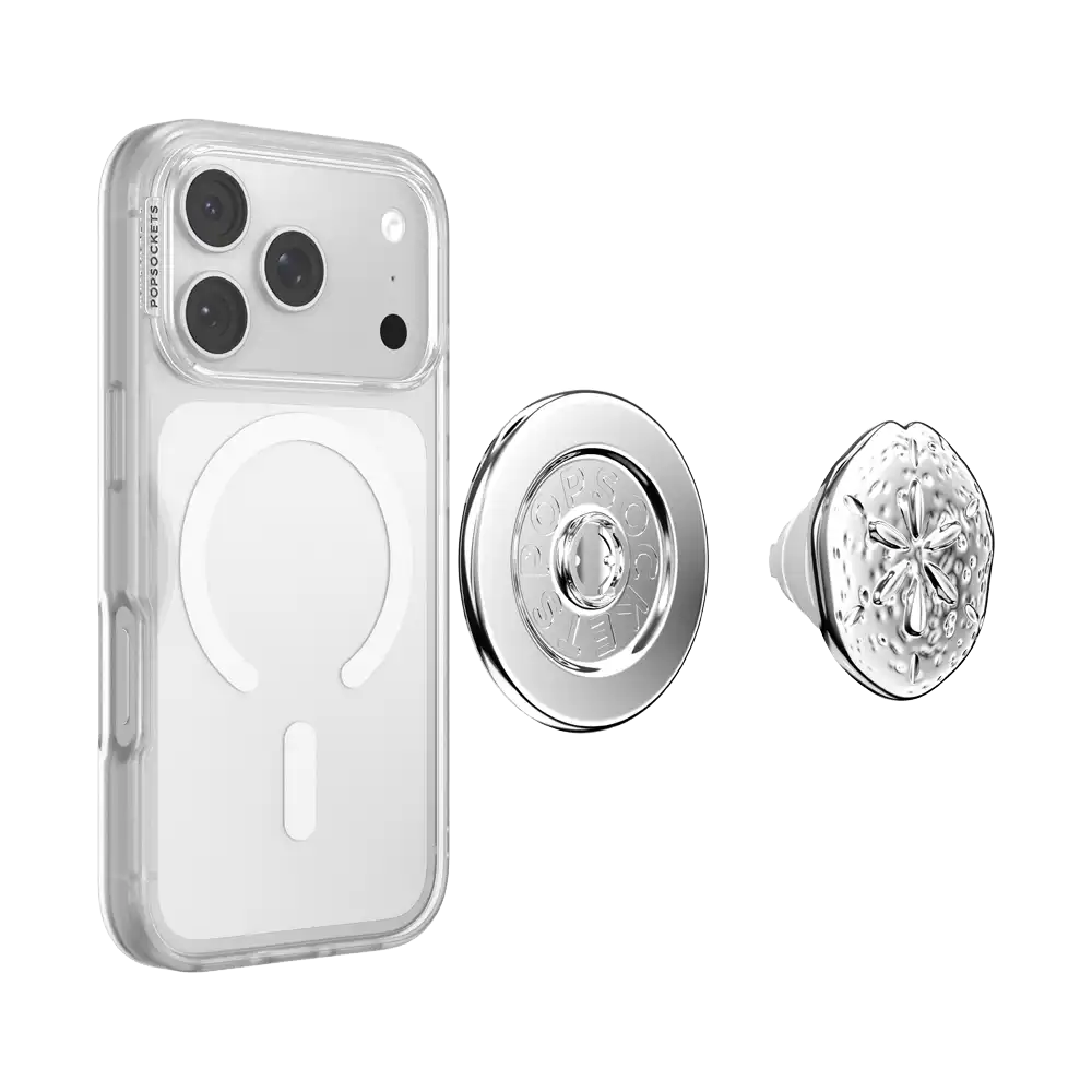 Enamel Silver Dollar — MagSafe PopGrip