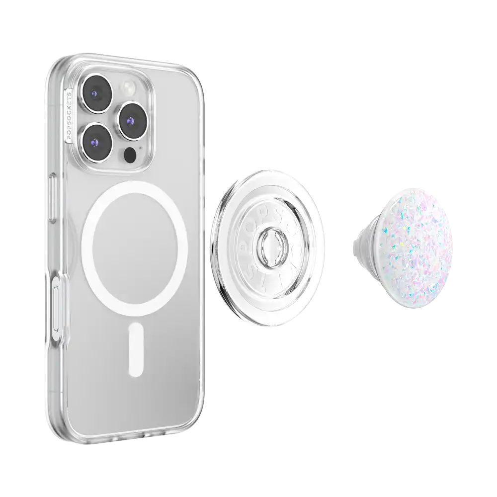 Iridescent Confetti White — MagSafe PopGrip