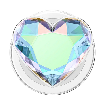 Iridescent Crystal Heart — MagSafe PopGrip