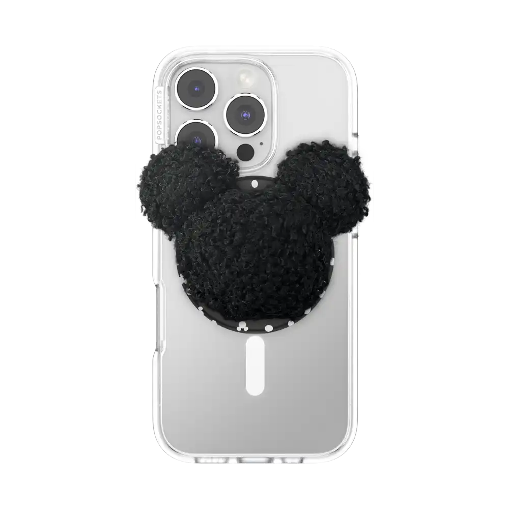 Plush Mickey Black — MagSafe PopGrip