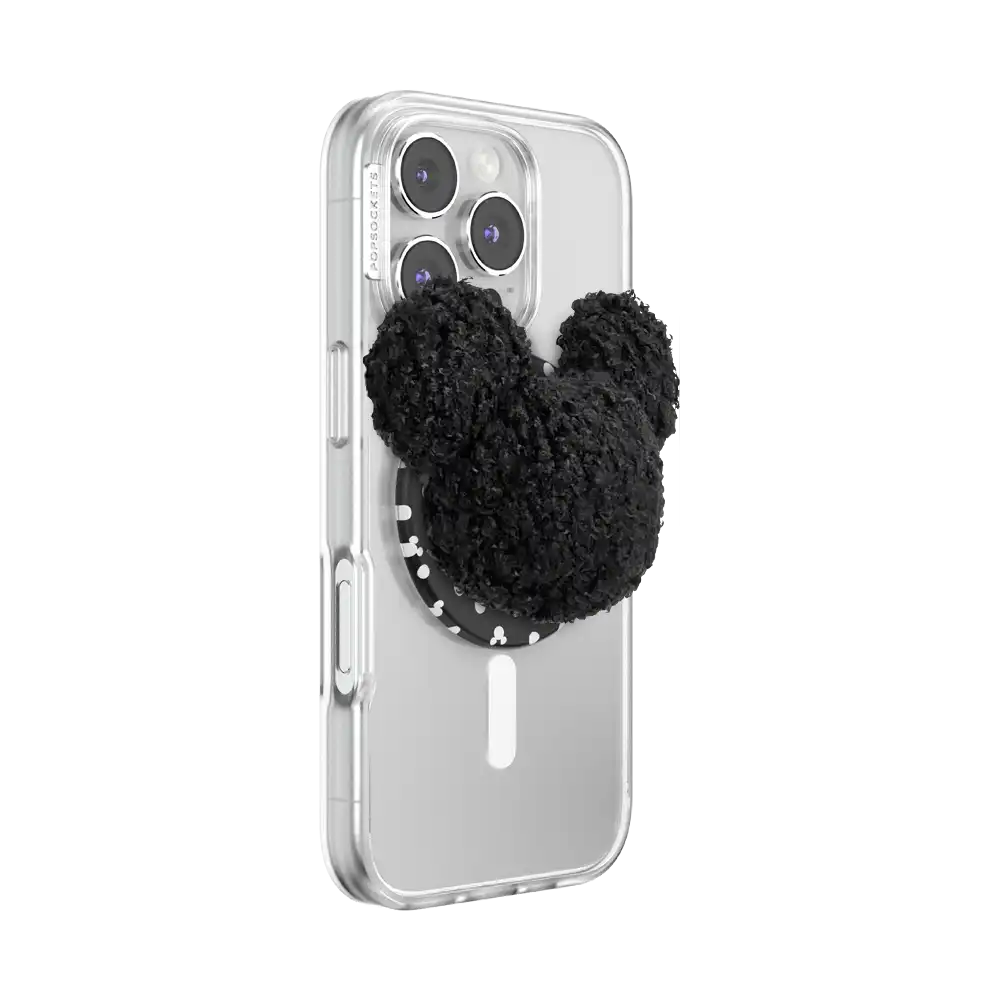 Plush Mickey Black — MagSafe PopGrip