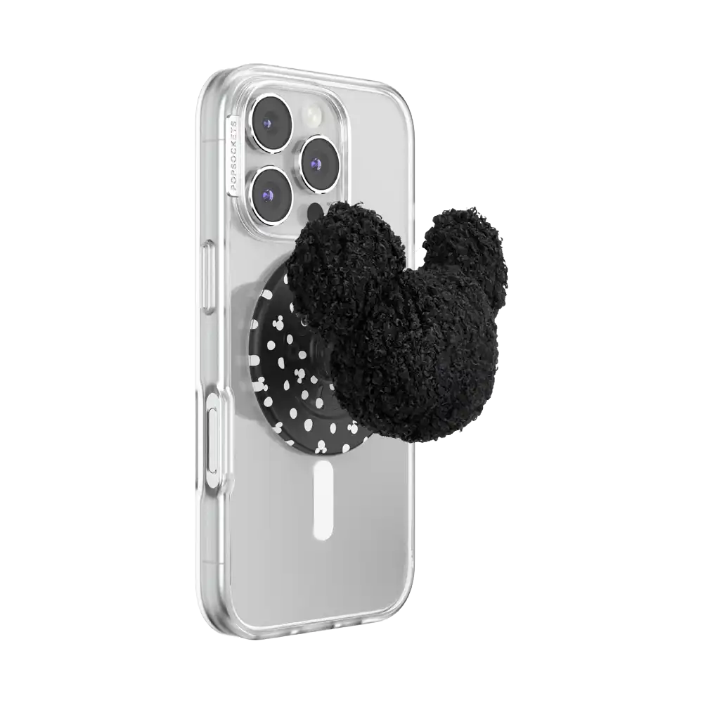 Plush Mickey Black — MagSafe PopGrip