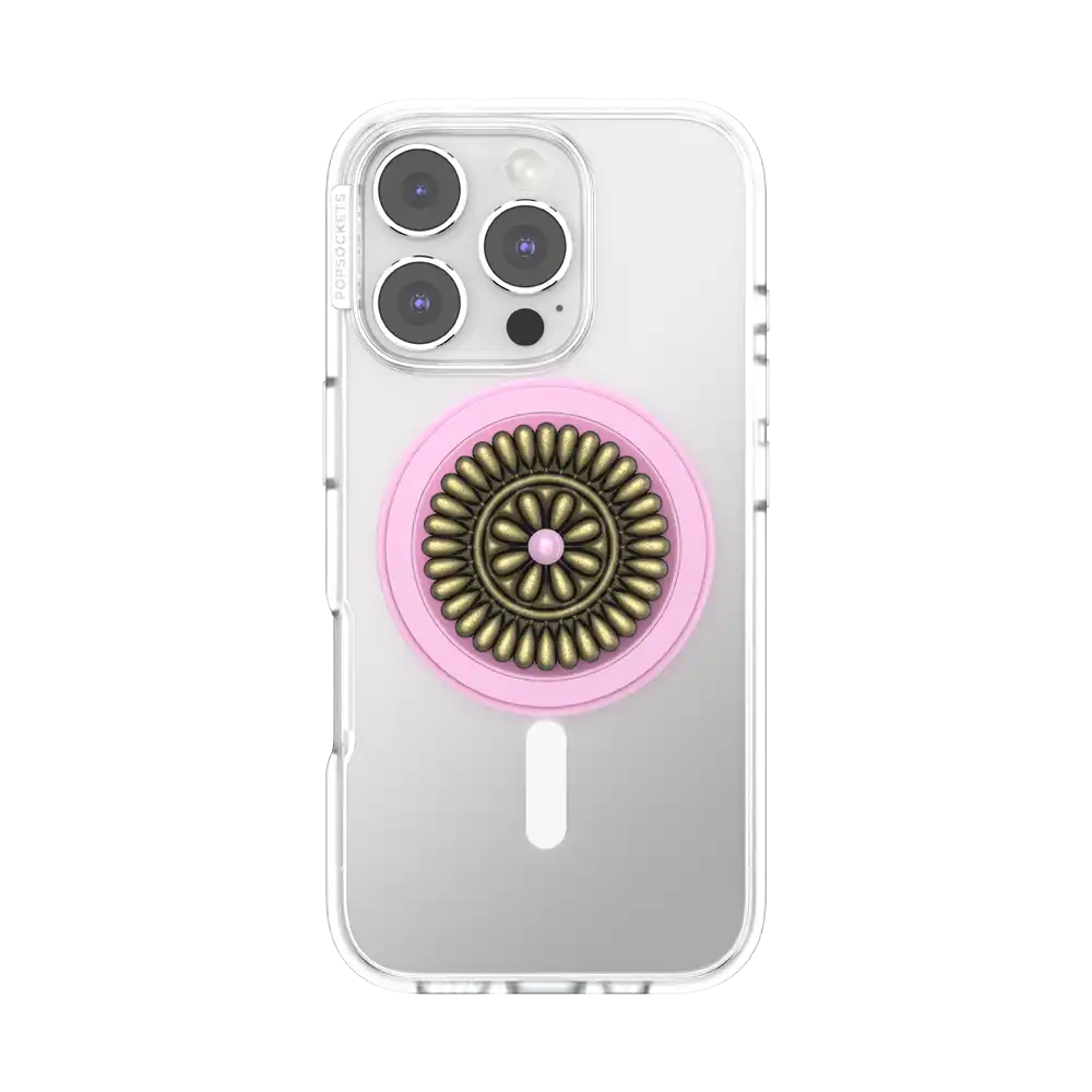 Enamel Stamped Pink — MagSafe PopGrip