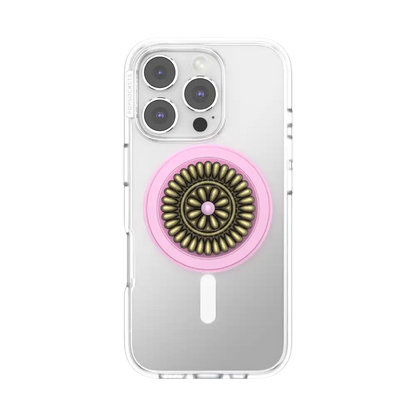 Enamel Stamped Pink — MagSafe PopGrip