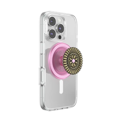 Enamel Stamped Pink — MagSafe PopGrip
