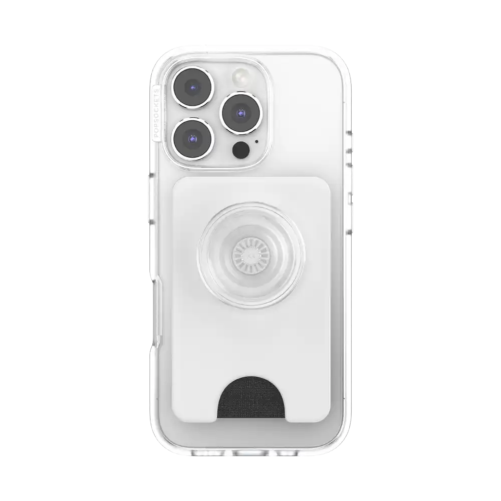 White — MagSafe Kick-Out PopWallet+ & Stand