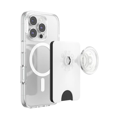 White — MagSafe Kick-Out PopWallet+ & Stand