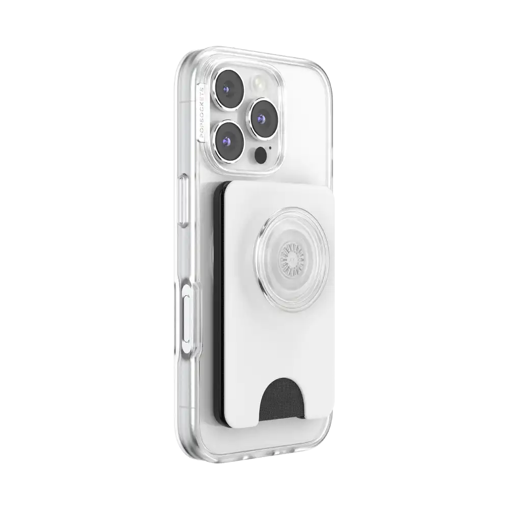 White — MagSafe Kick-Out PopWallet+ & Stand