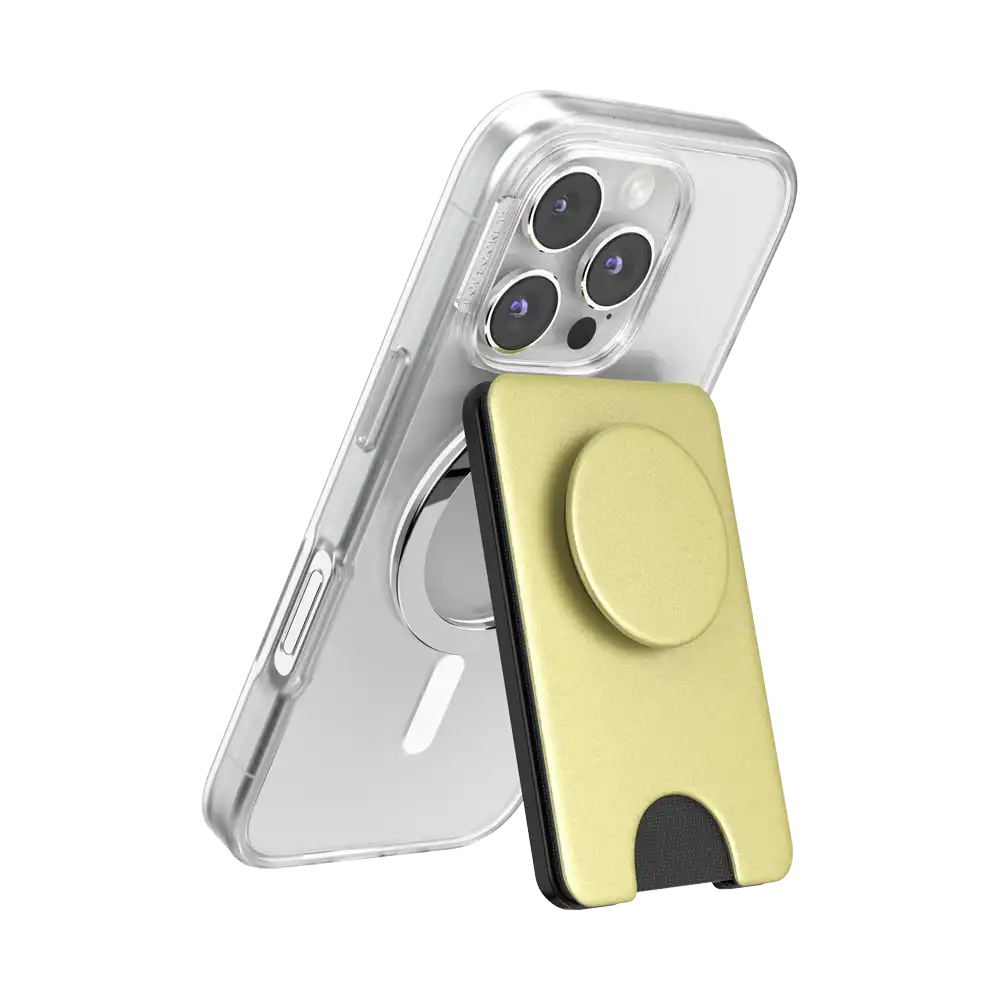 White — MagSafe Kick-Out PopWallet+ & Stand