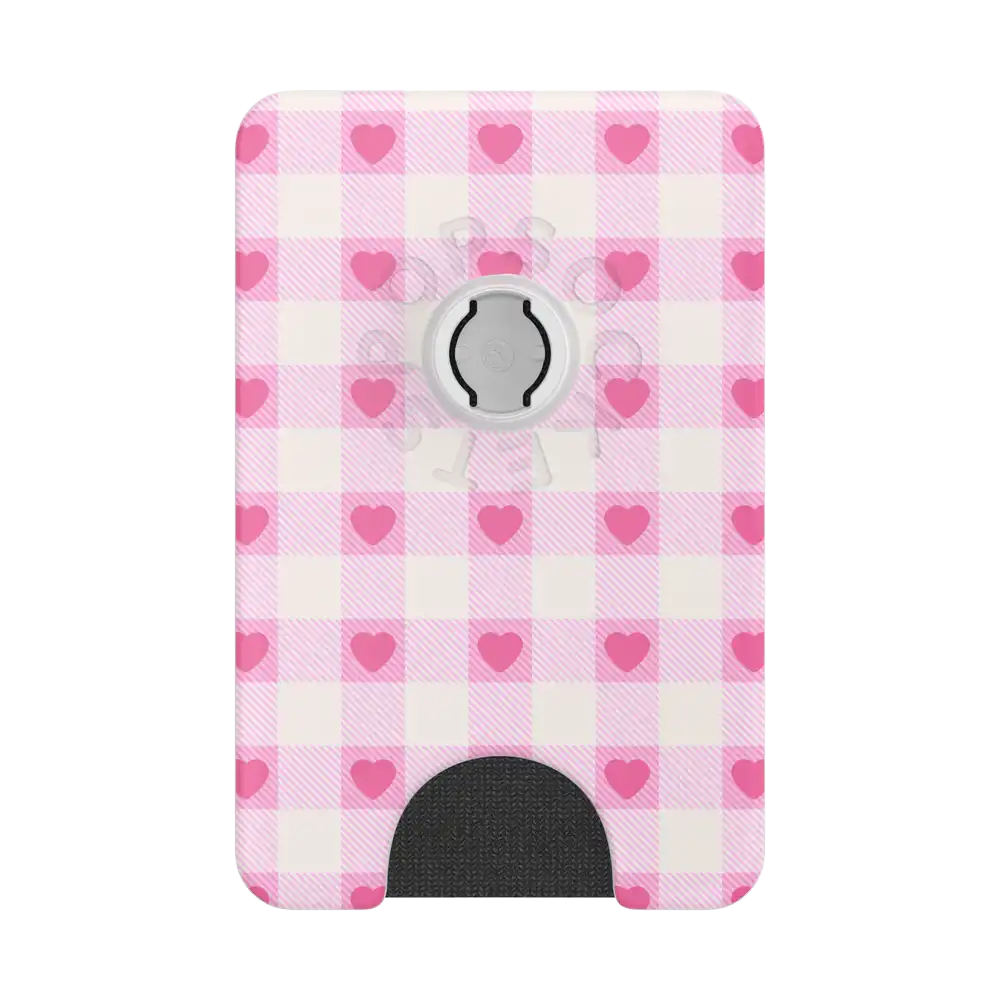 Blush Gingham — MagSafe PopWallet+