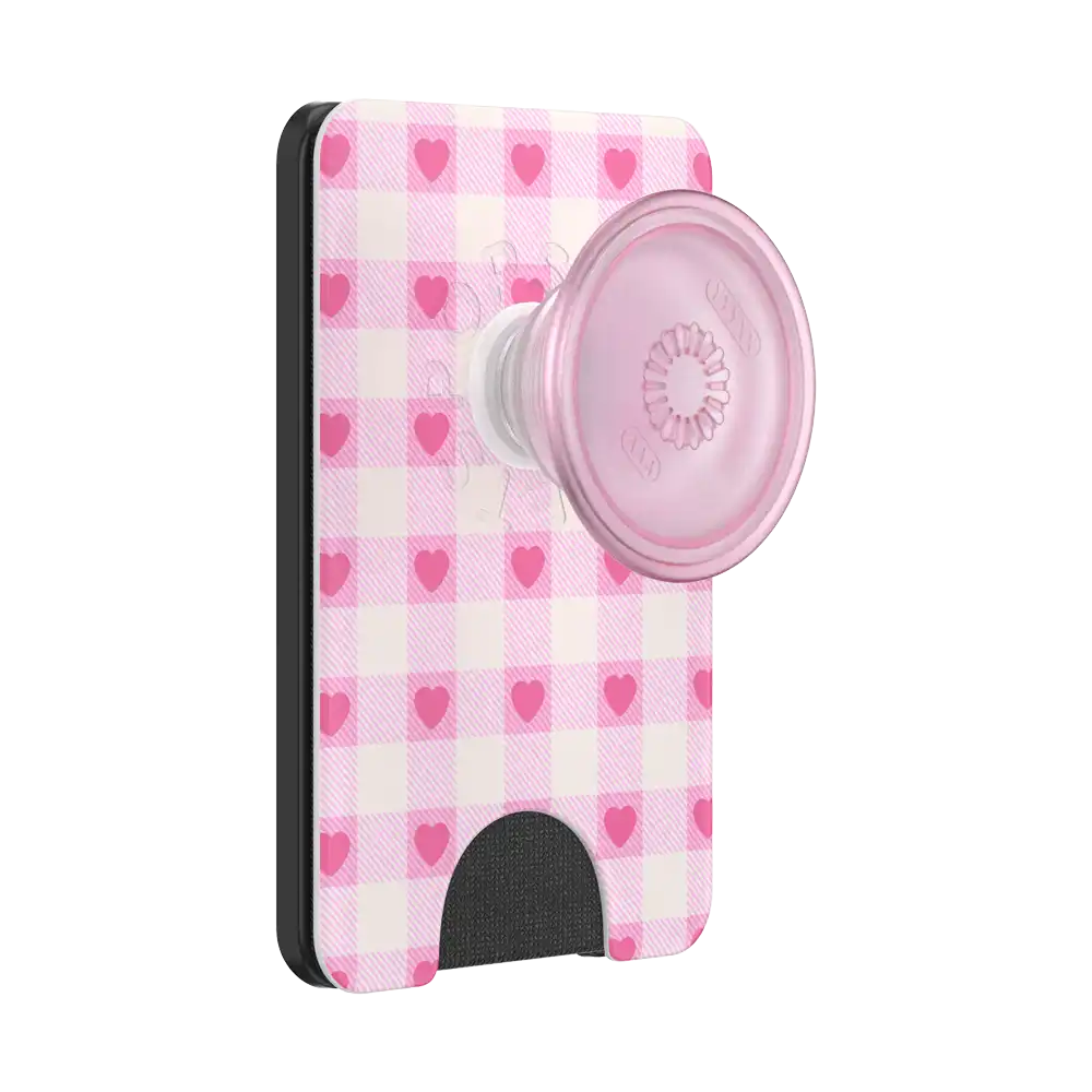 Blush Gingham — MagSafe PopWallet+