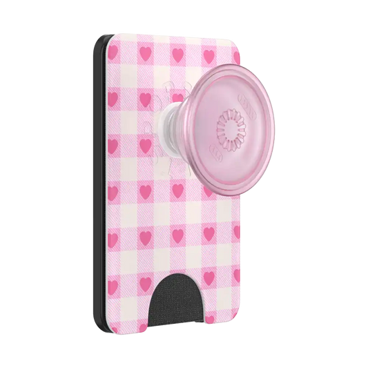 Blush Gingham — MagSafe PopWallet+