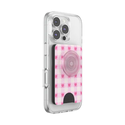 Blush Gingham — MagSafe PopWallet+