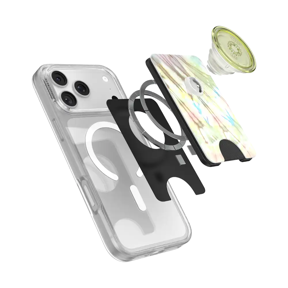 Coastal Tie-Dye Green — MagSafe PopWallet+