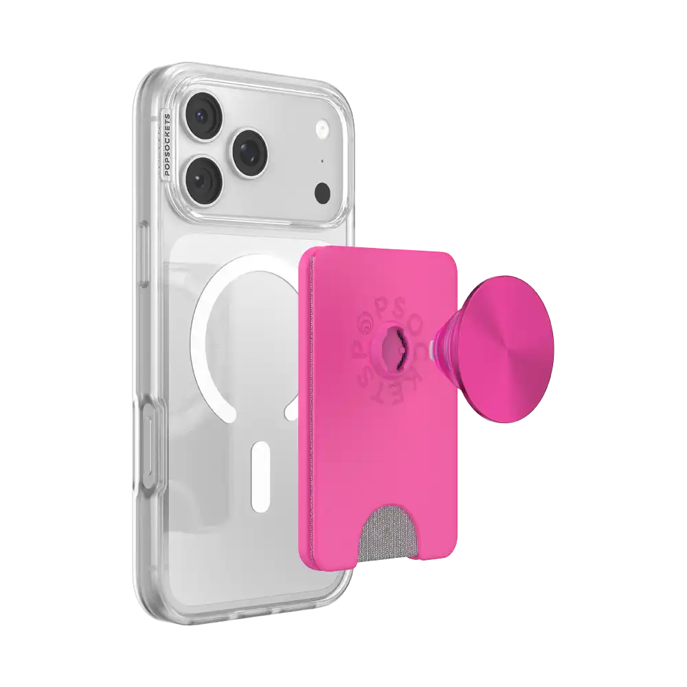 Fuchsia Radial — MagSafe Kick-Out PopWallet+ & Stand