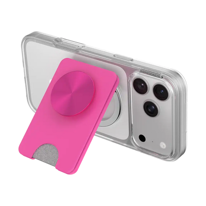 Fuchsia Radial — MagSafe Kick-Out PopWallet+ & Stand