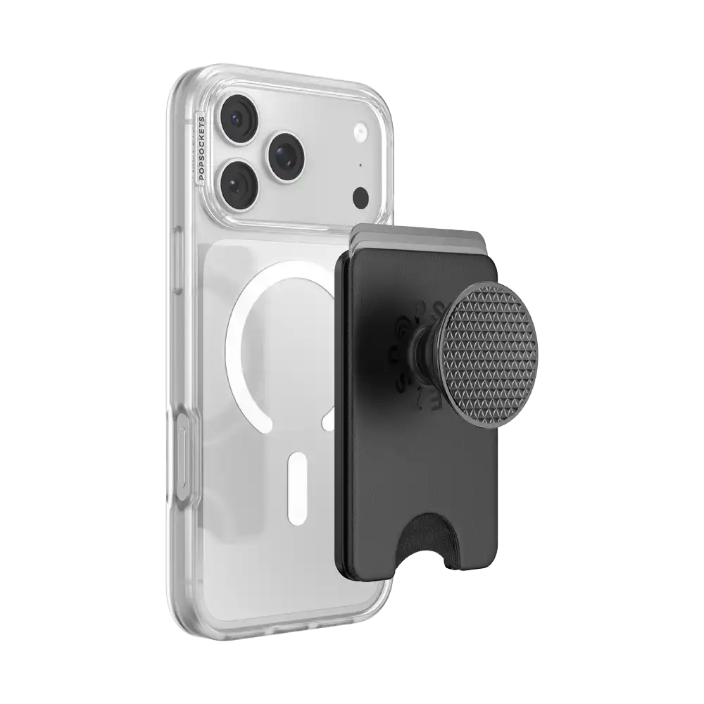Knurl Black — MagSafe Kick-Out PopWallet+ & Stand