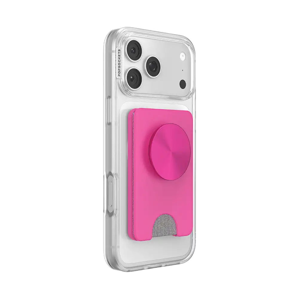 Fuchsia Radial — MagSafe Kick-Out PopWallet+ & Stand