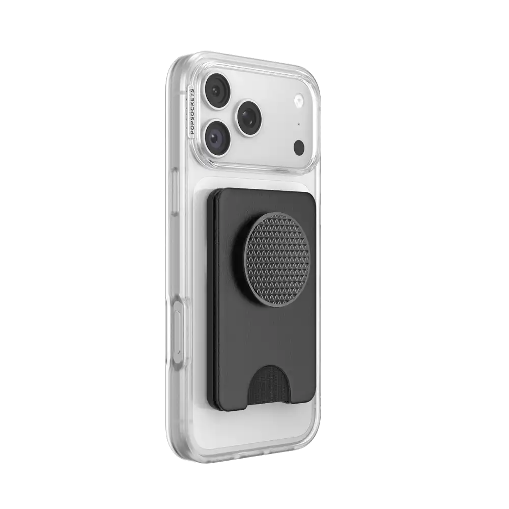 Knurl Black — MagSafe Kick-Out PopWallet+ & Stand