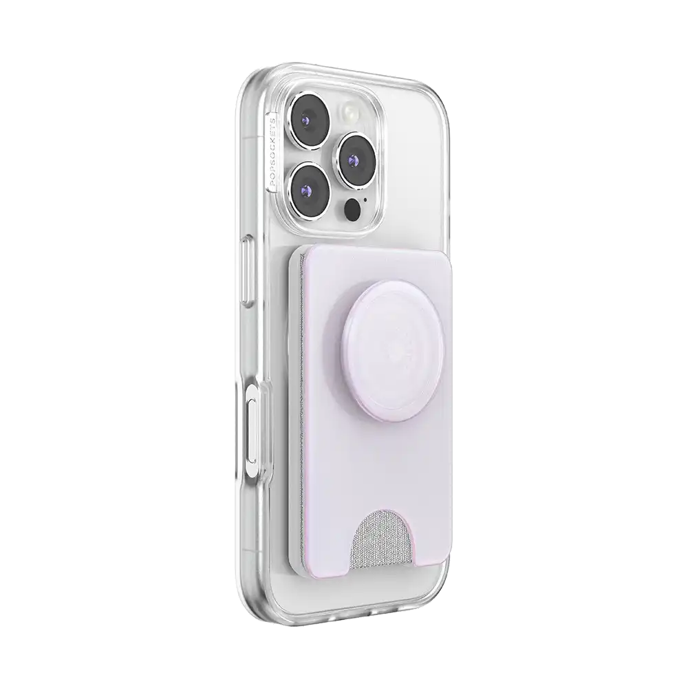 Opalescent White — MagSafe Kick-Out PopWallet+ & Stand