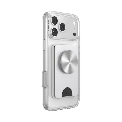 Silver Radial — MagSafe Kick-Out PopWallet+ & Stand