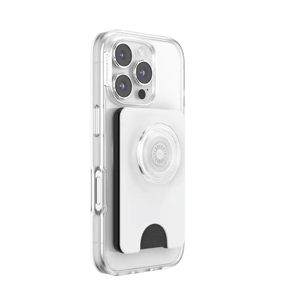 White — MagSafe Kick-Out PopWallet+ & Stand