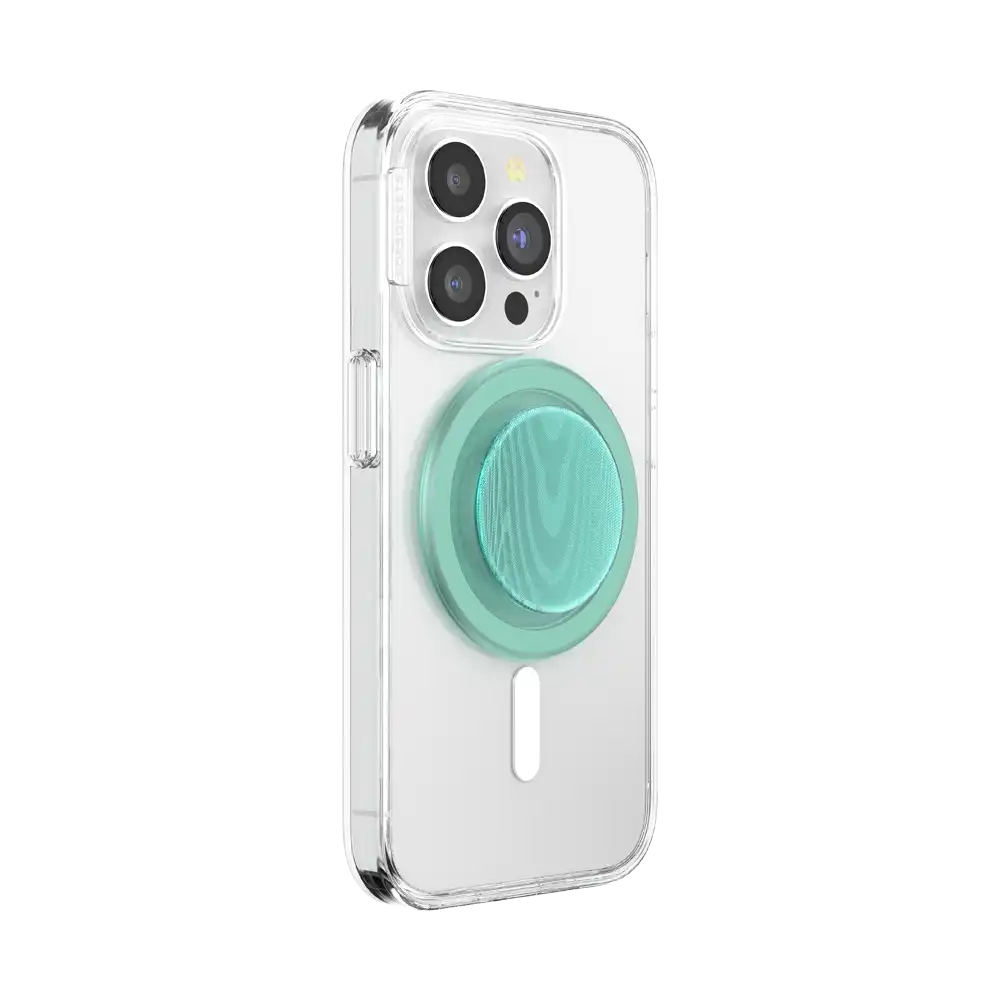 Aluminum Moire Turquoise — MagSafe PopGrip