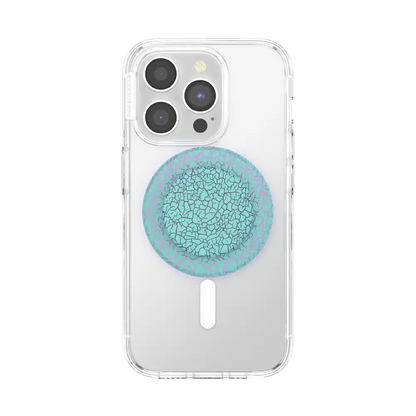 Crackle Reef Printed Sugar Plum — MagSafe PopGrip