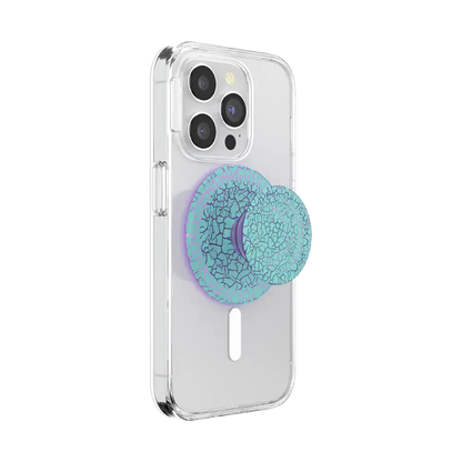 Crackle Reef Printed Sugar Plum — MagSafe PopGrip