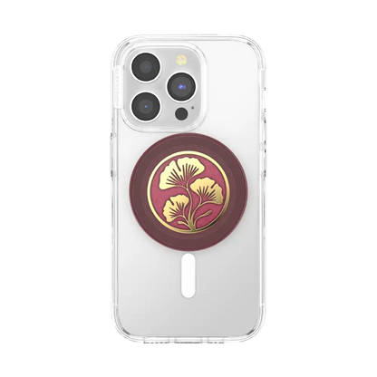 Enamel Ginkgo Oxblood — MagSafe PopGrip