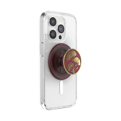 Enamel Ginkgo Oxblood — MagSafe PopGrip