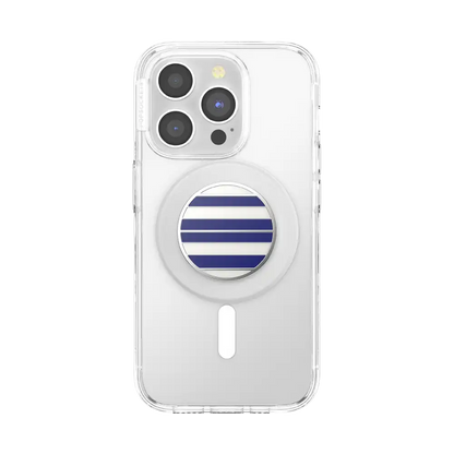 Enamel Nautical Stripe — MagSafe PopGrip